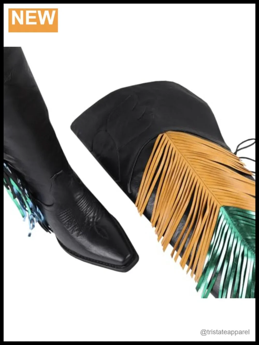 Faux Leather Thigh High Cowboy Boots Women Western Chunky Heel Embroidered